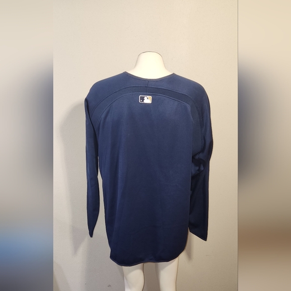 Milwaukee Brewers Majestic Vintage Navy Thermal Pullover - Picture 4 of 6